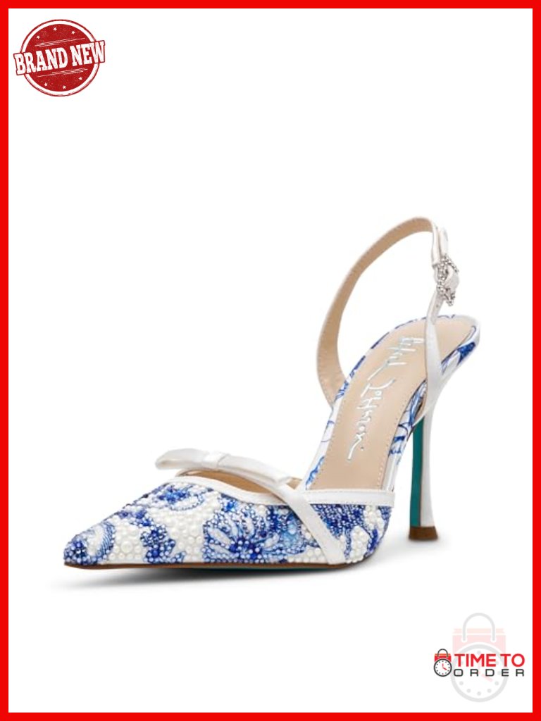 Slingback Pointed Toe Stiletto Heel Pump With Bow